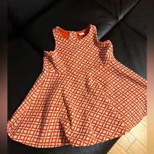 Janie and Jack Orange and White Patterned Dress